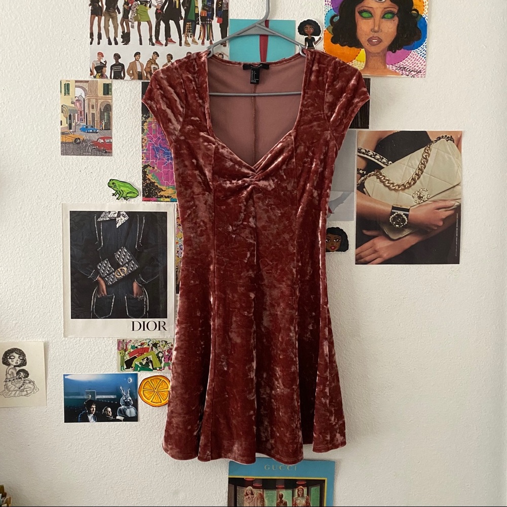 crushed velvet dress